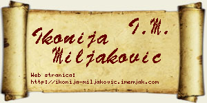 Ikonija Miljaković vizit kartica